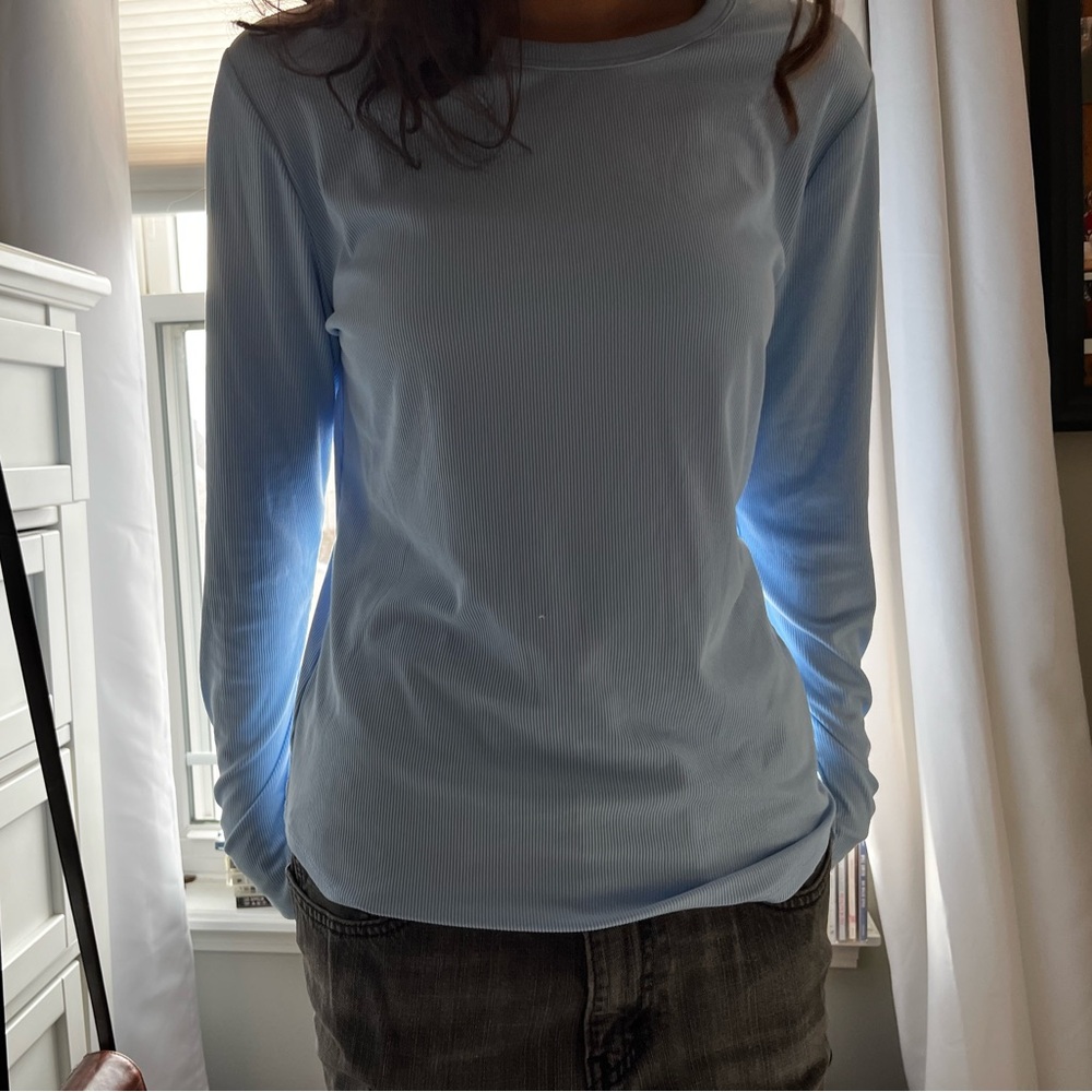 Light Blue Long Sleeve Top